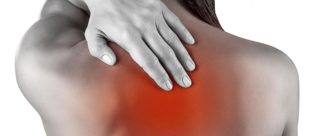 Back pain in the shoulder area